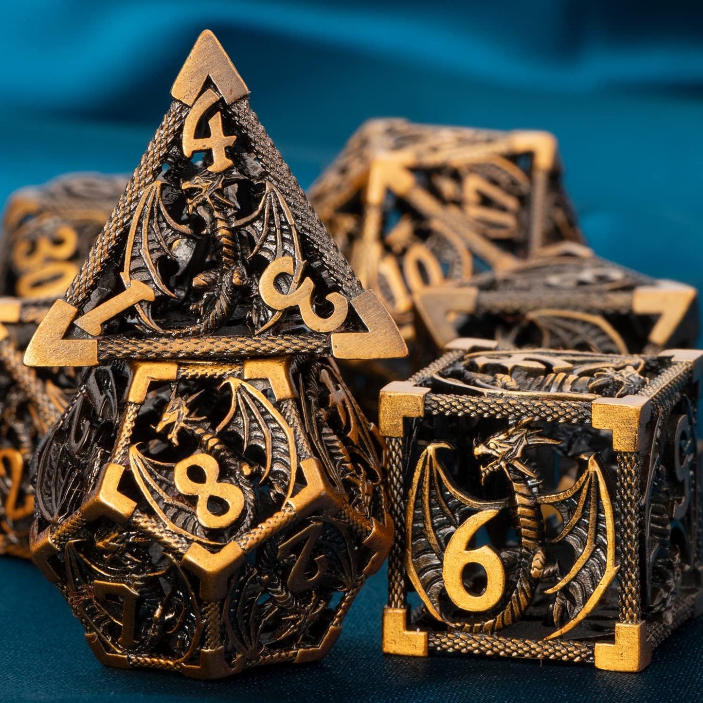 Psionic Surge Mindflayer Dice Set - Metal Illithid Series for D&D