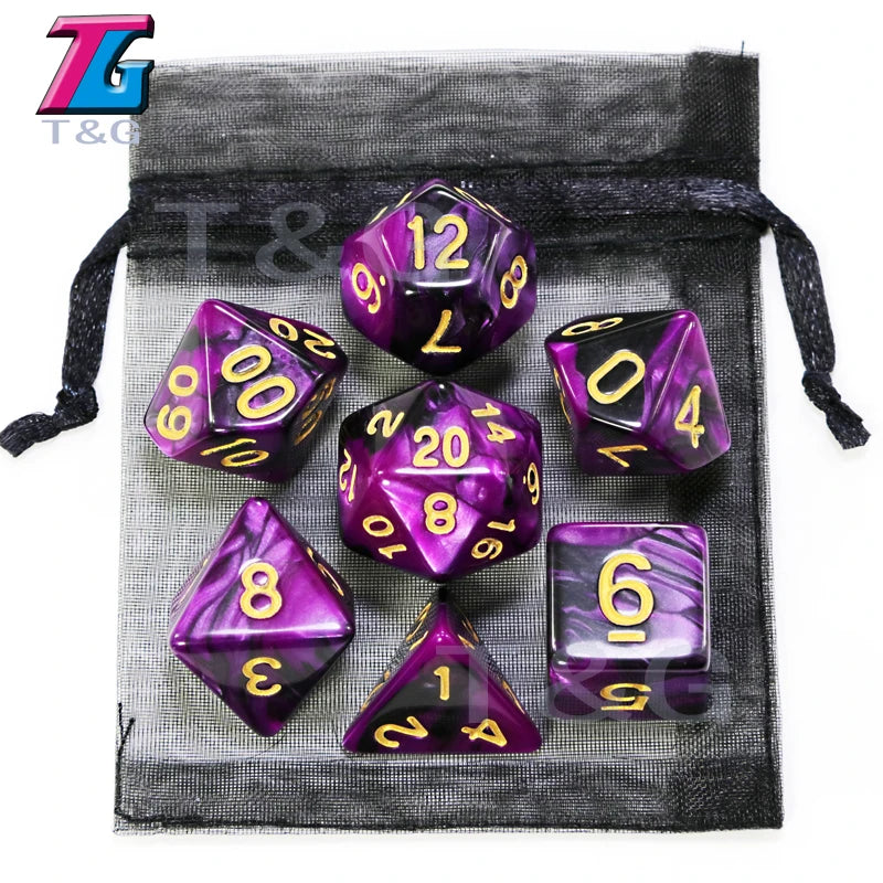 Affordable Gaming Dice Purple Black