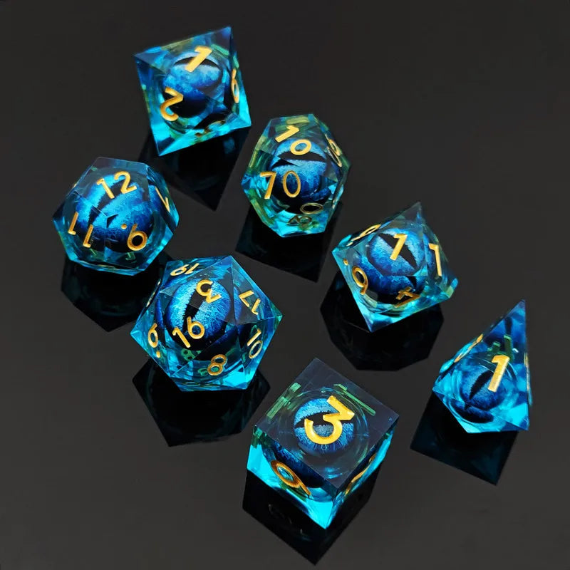 MysticFlow D20 Dice Set Blue eye