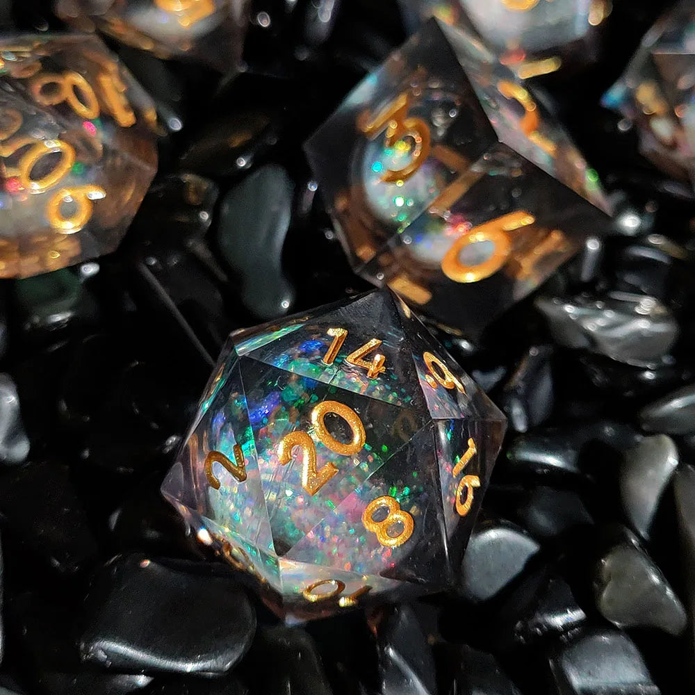 Starlit Shadows Polyhedral Dice Set