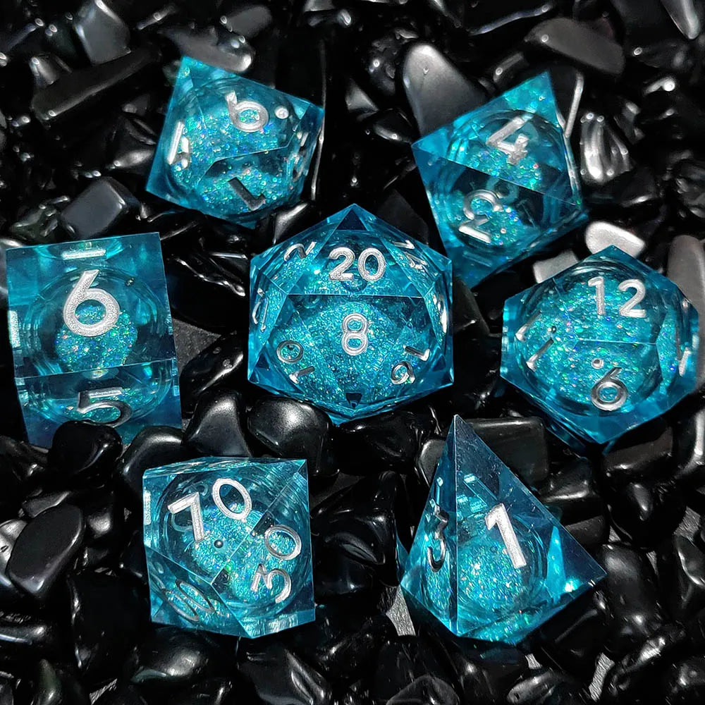 Starlit Shadows Polyhedral Dice Set Blue