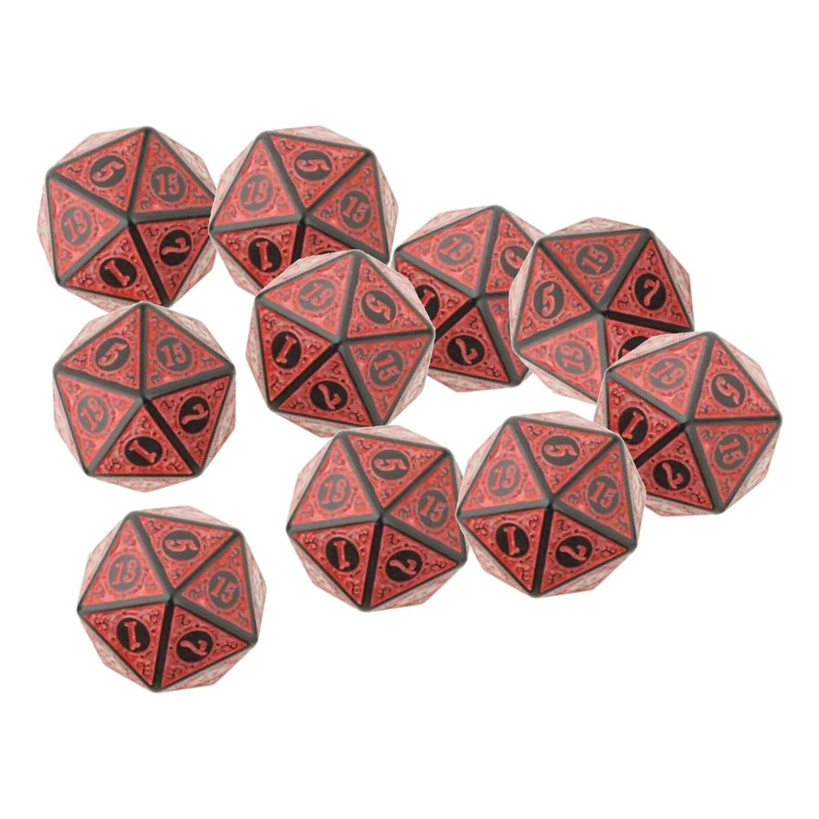 Mystical Swirl Dual-Tone 10 piece D20 Dice Set Option 014