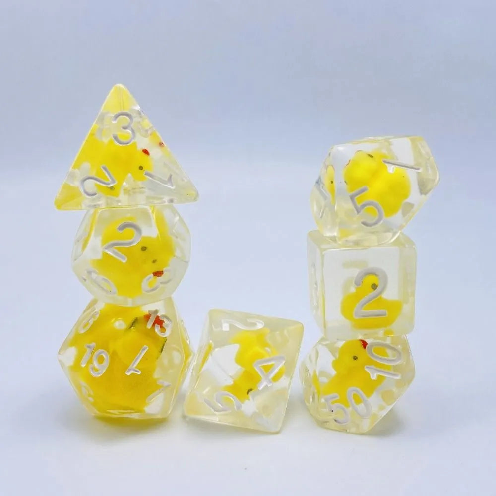 Funny Transparent Ducky Dice Set