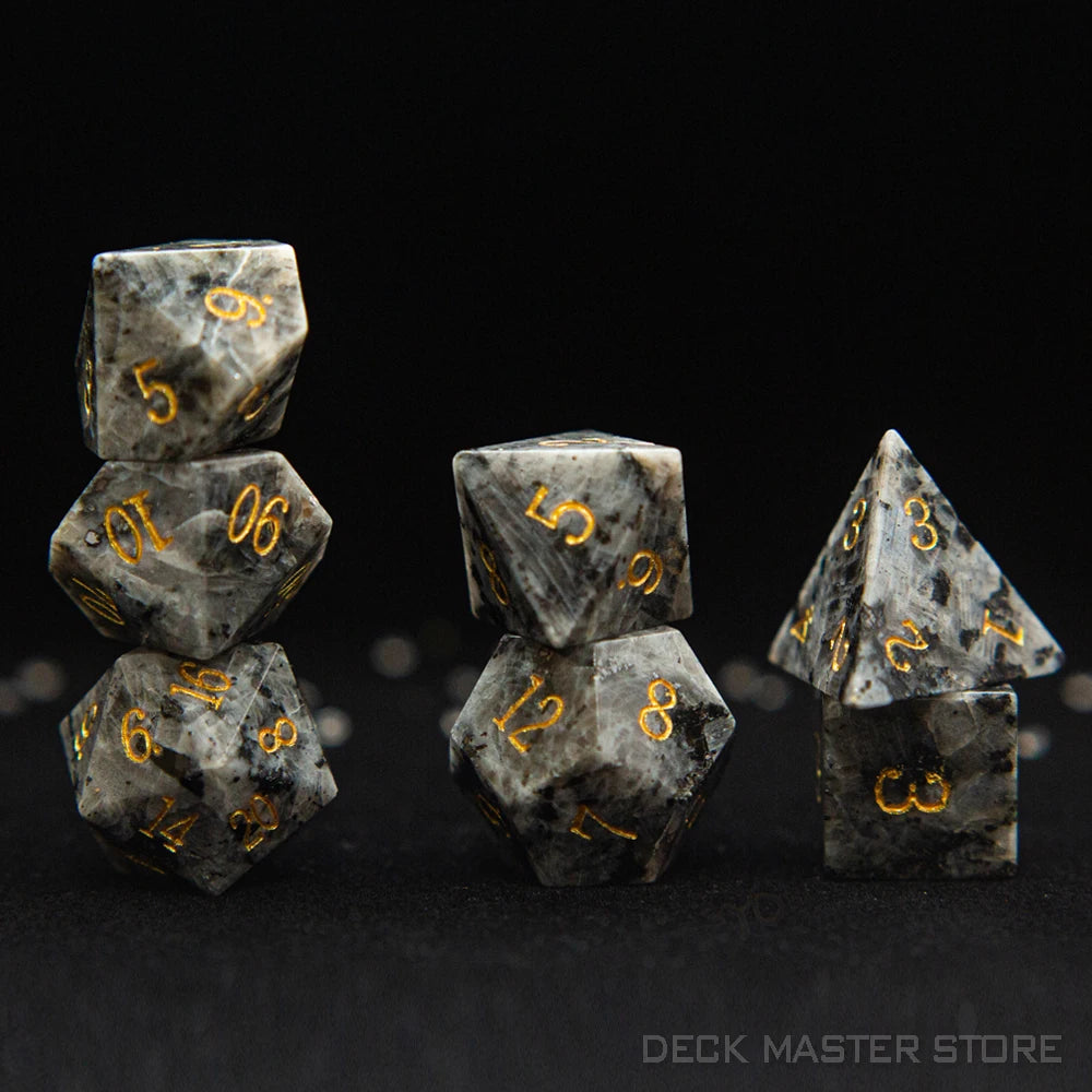 Labradorite Enclave Dice Set - Mystical D&D Gemstone Series DICE SET(7PCS)