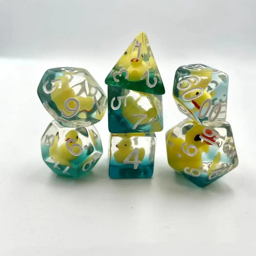 Funny Transparent Ducky Dice Set