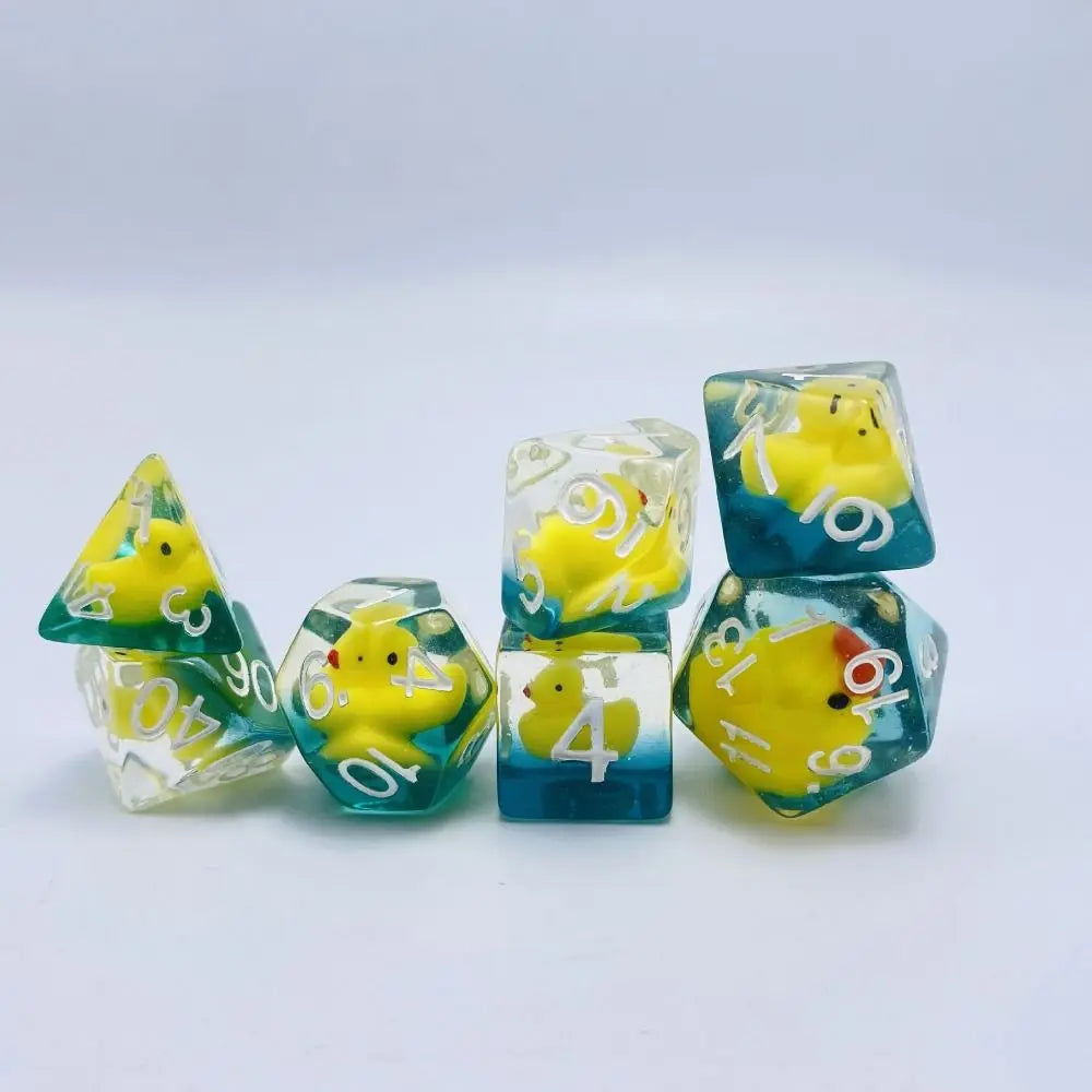 Funny Transparent Ducky Dice Set