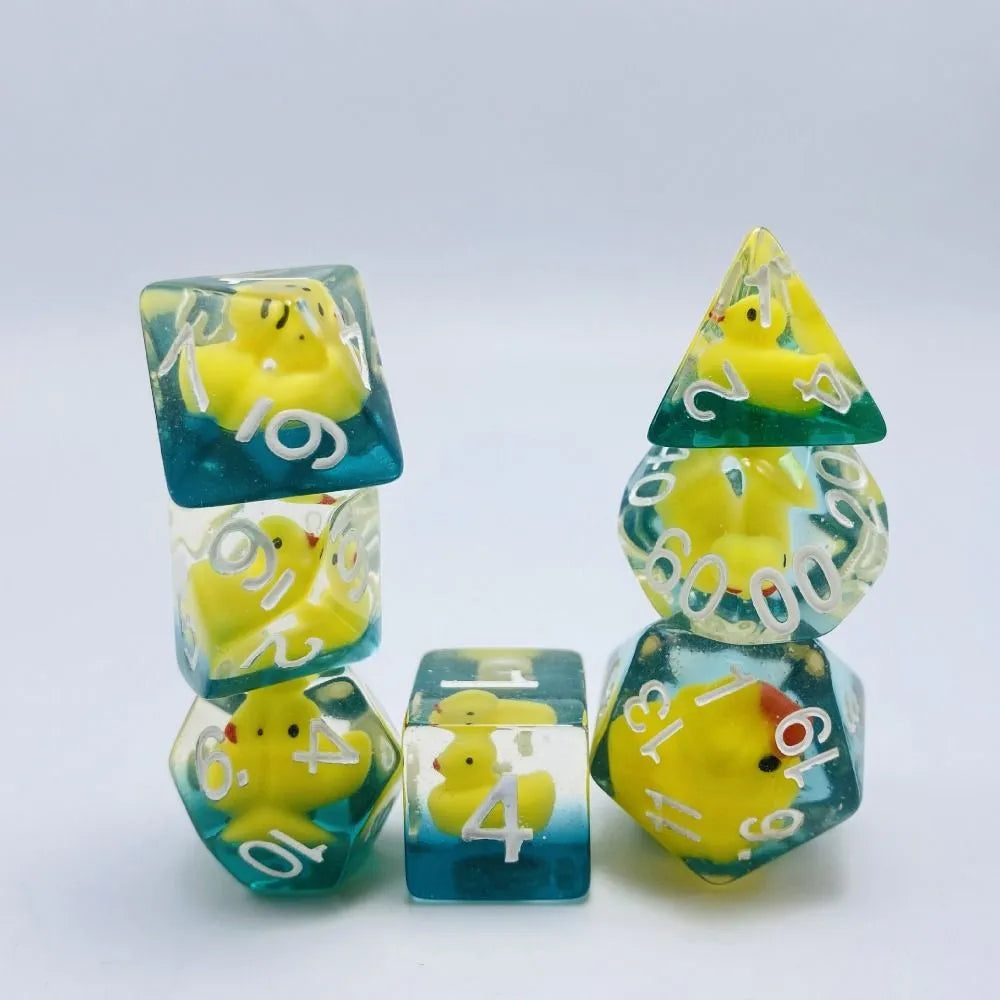 Funny Transparent Ducky Dice Set