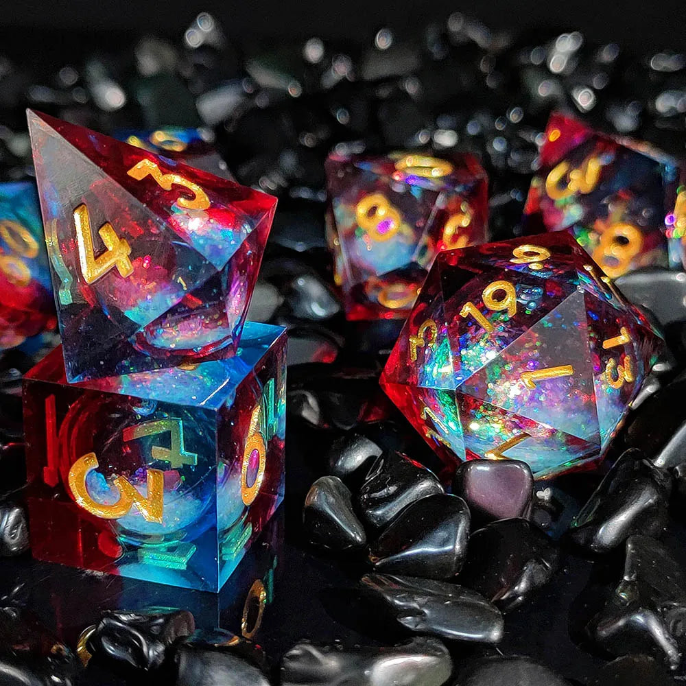 Starlit Shadows Polyhedral Dice Set