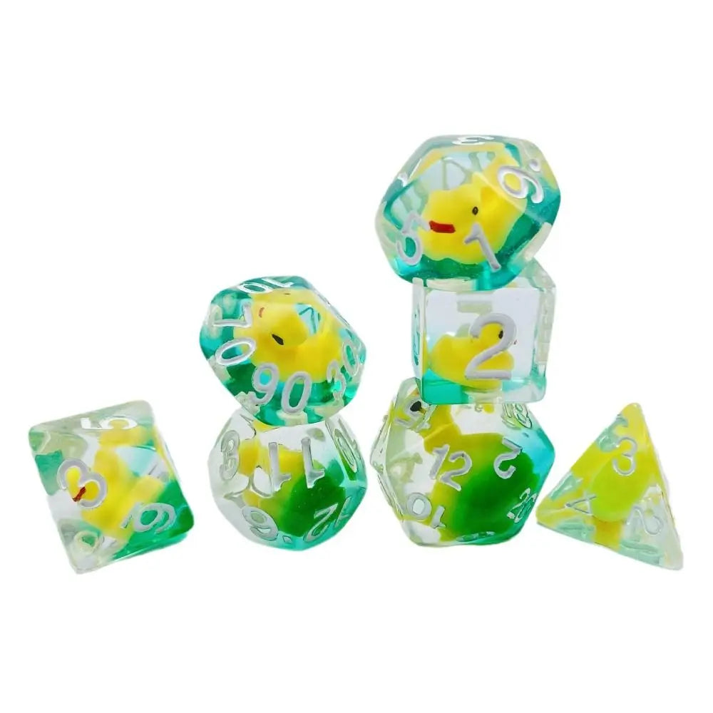 Funny Transparent Ducky Dice Set