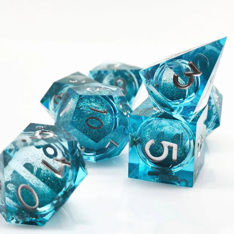 MysticFlow D20 Dice Set Blue