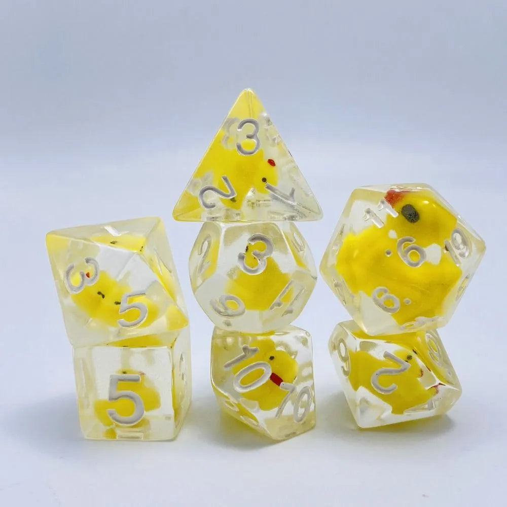 Funny Transparent Ducky Dice Set