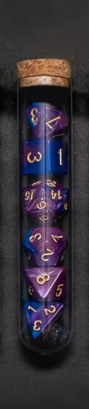 Diceloot.com Basics Resin Colorful Dice Set Purple and Dark Blue