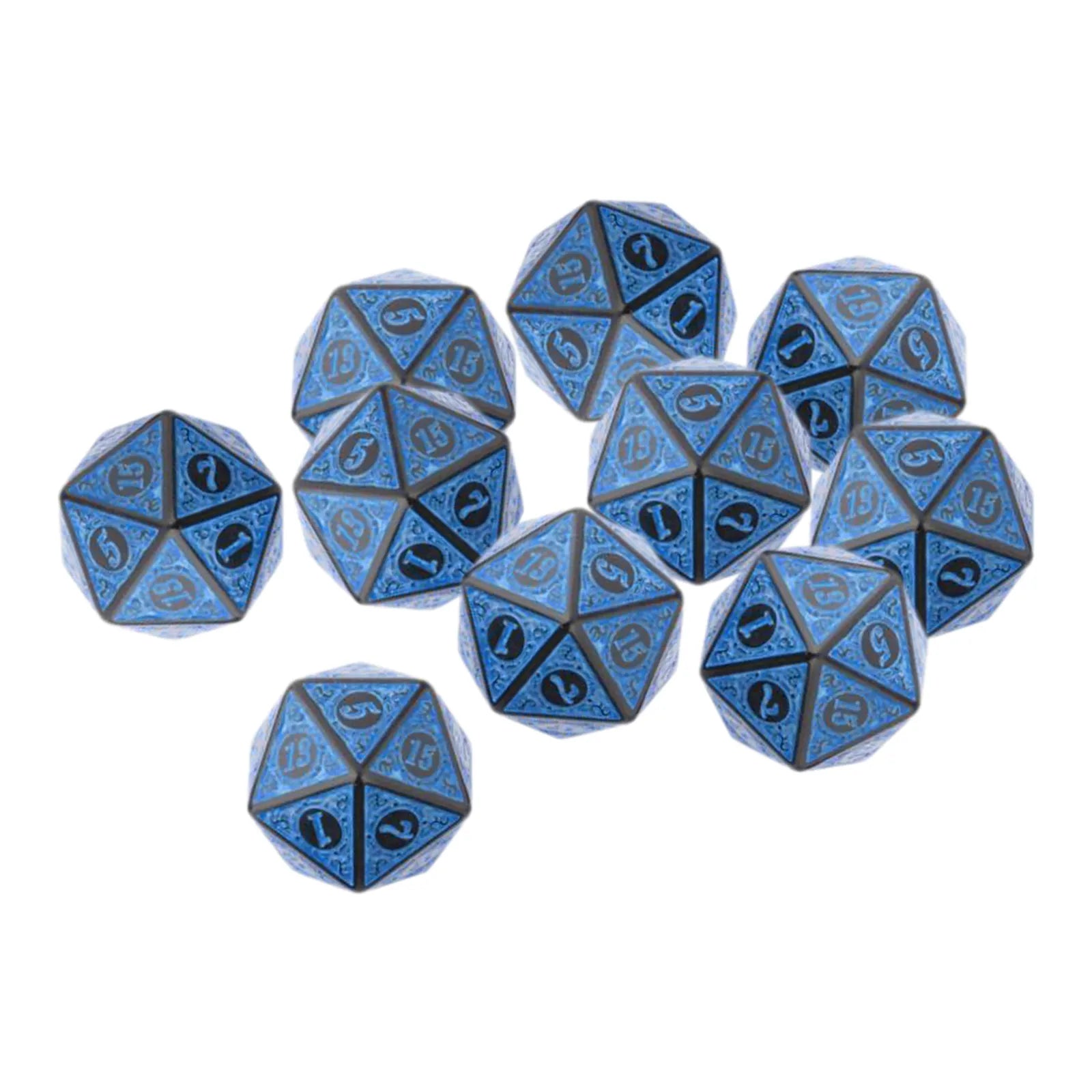 Mystical Swirl Dual-Tone 10 piece D20 Dice Set Option 015