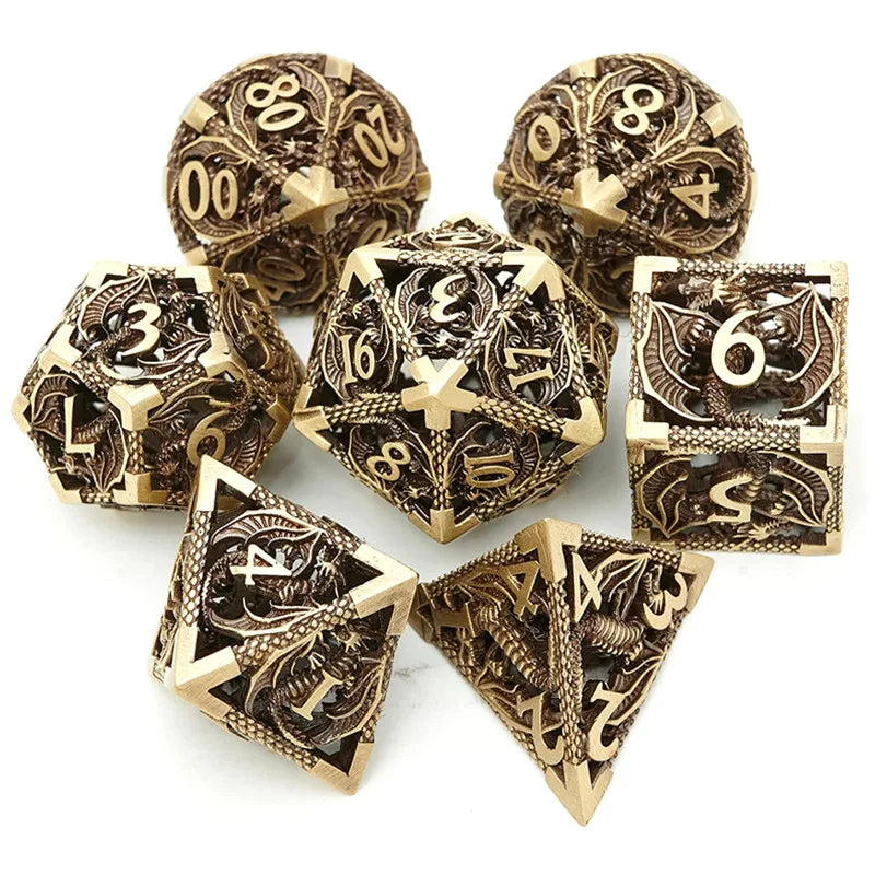 Psionic Surge Mindflayer Dice Set - Metal Illithid Series for D&D Mithil