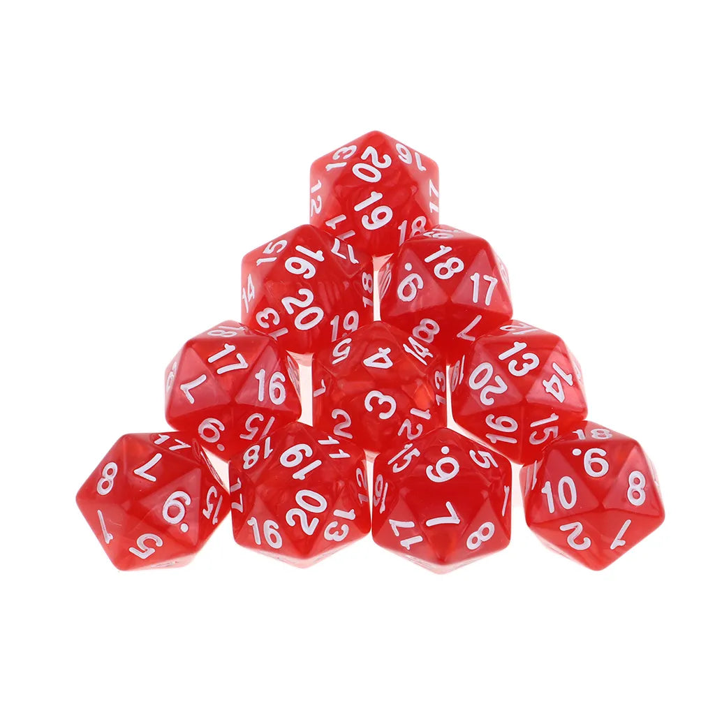 Mystical Swirl Dual-Tone 10 piece D20 Dice Set Option 016