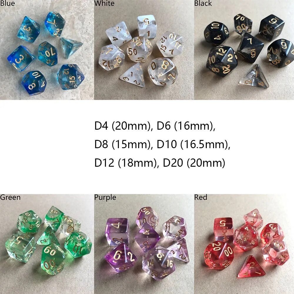 Mystic Lumina Dice Set - Dnd Polyhedral Dice