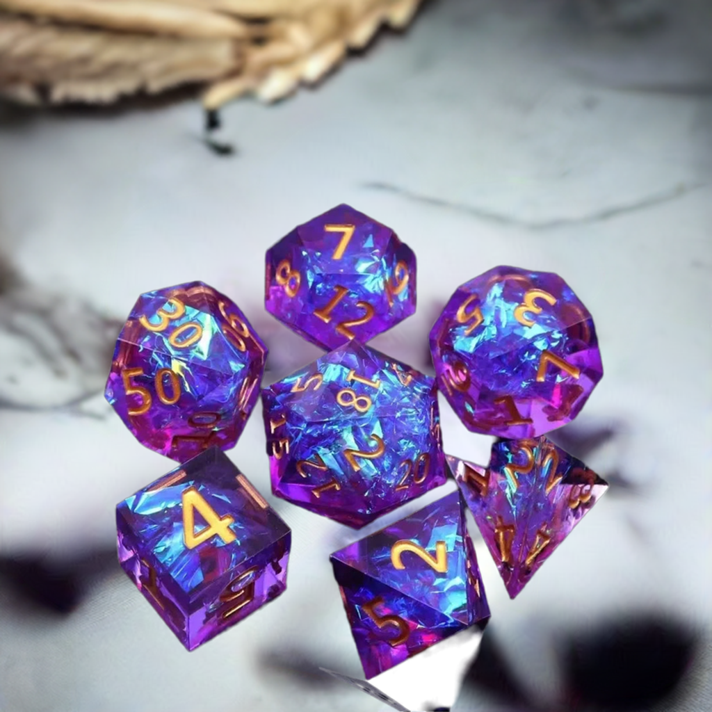 Cosmic Nebula Polyhedral Dice Set